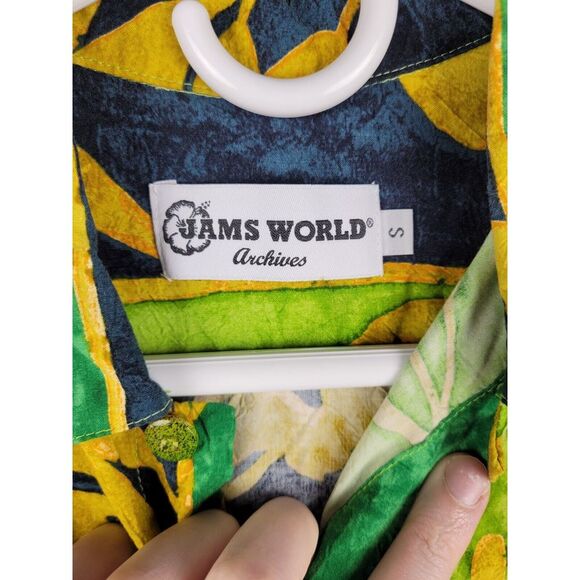 Jams World Shirt Men's Small Floral Button Up Short Sleeve Pineapple ARCHIVES - Picture 3 of 7